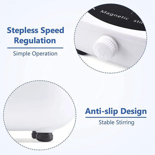 Mini Magnetic Stirrer 4000RPM Portable Mixer White.