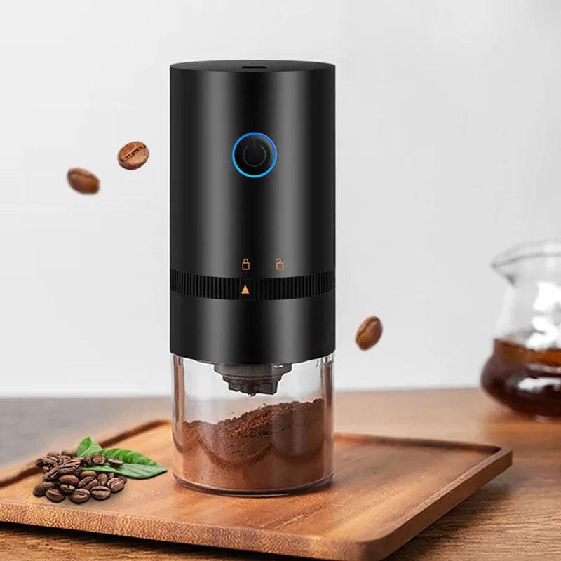 Portable USB C Rechargeable Coffee Grinder  Mill Black.