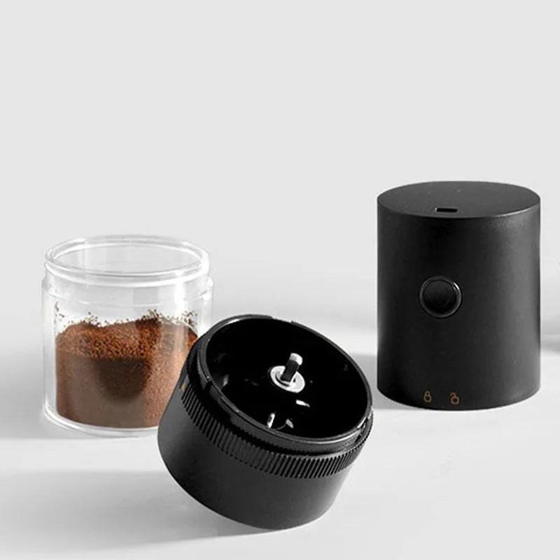 Portable USB C Rechargeable Coffee Grinder  Mill Black.