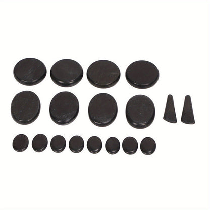 18Pcs Heated Basalt Massage Stones With Warmer Box