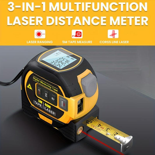 Laser Rangefinder & Steel Tape Measure.