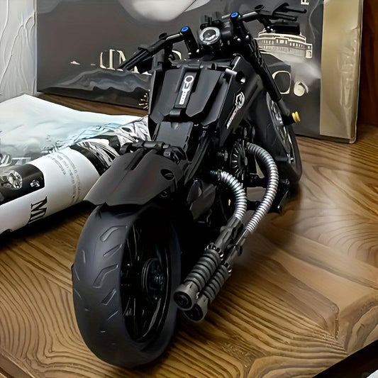 Retro Motorcycle Building Block Kit (1000pcs).