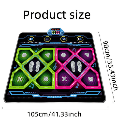 Double Dance Pad LED Rhythm Game Mat.