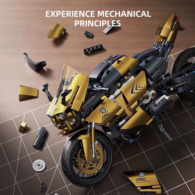 Mechanical Motorcycle Building Blocks.