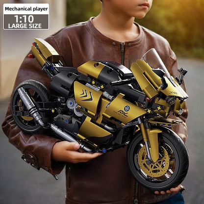 Mechanical Motorcycle Building Blocks.