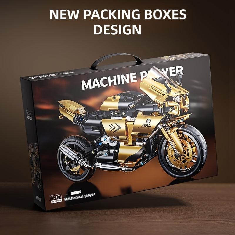 Mechanical Motorcycle Building Blocks.