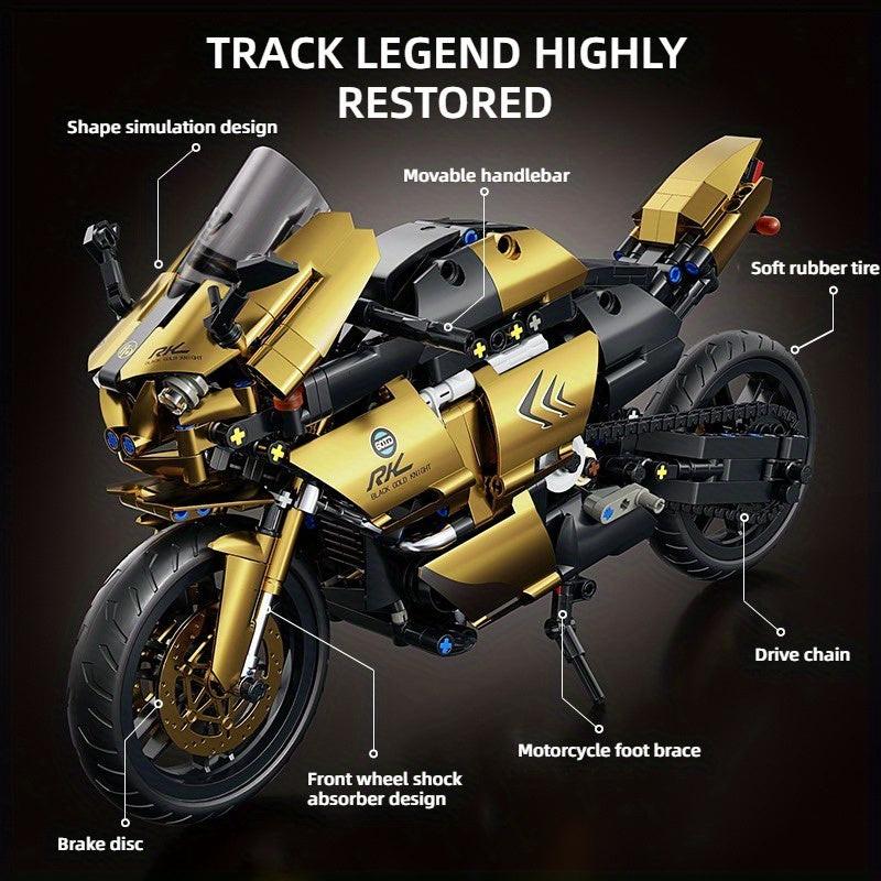 Mechanical Motorcycle Building Blocks.