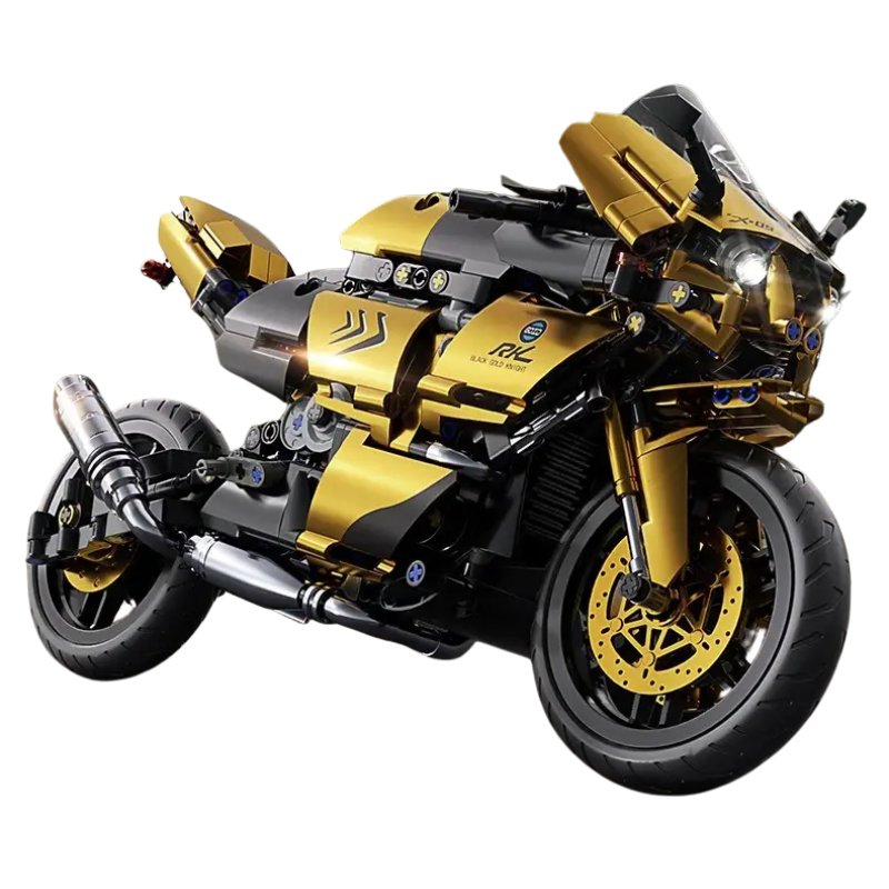 Mechanical Motorcycle Building Blocks.