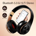 Wireless Bluetooth Headphones Gold.