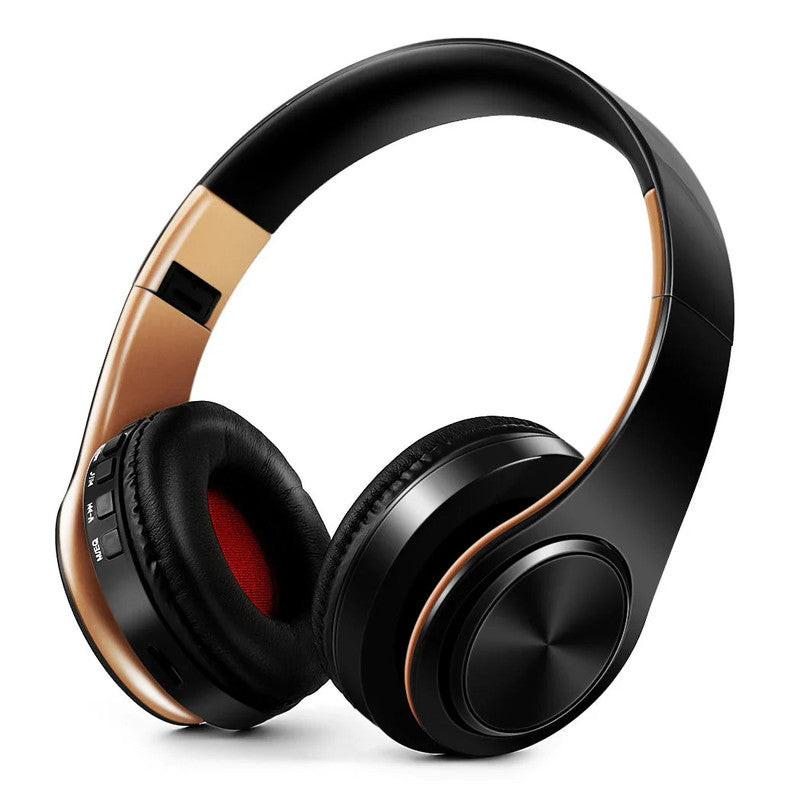 Wireless Bluetooth Headphones Gold.
