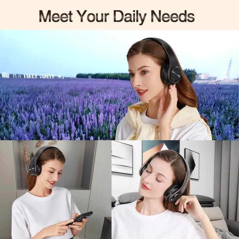 Wireless Bluetooth Headphones Gold.