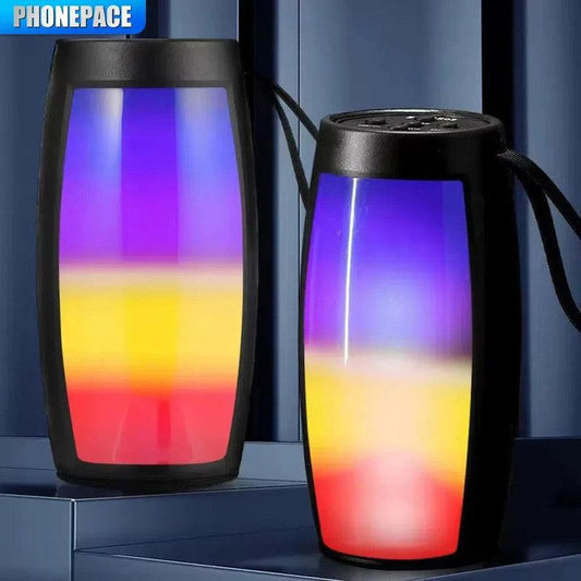 LED Lights Speaker with Powerful Bass Black.