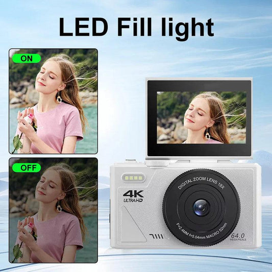 Digital Camera with 3.0 Flip Screen White.