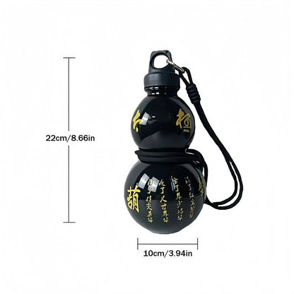 2pcs 800ml Gourd Water Bottle Black