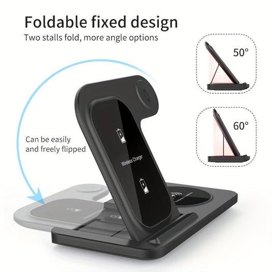 3-in-1 Fast Wireless Charger for iPhone & Apple Devices.