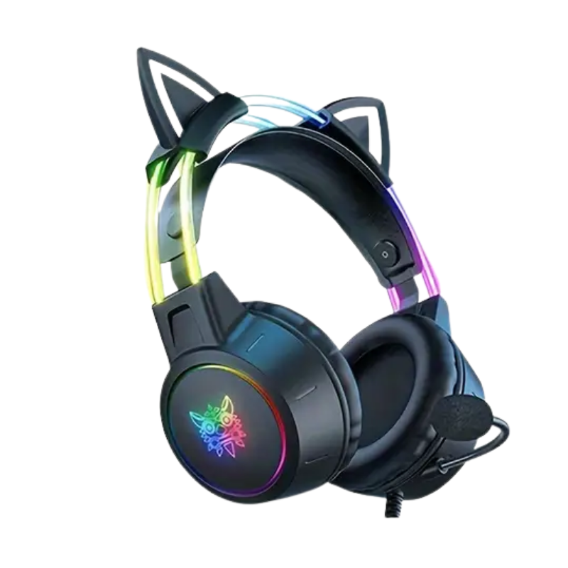 Gaming Headset with Detachable Cat Ear Microphone.