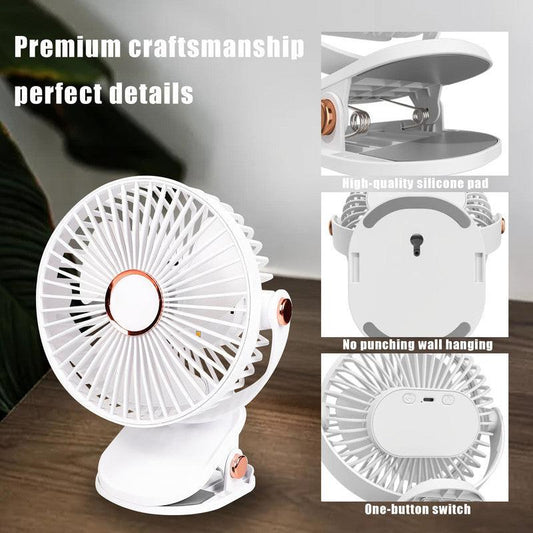 Solar Battery Camping Fan with Light Rechargeable.