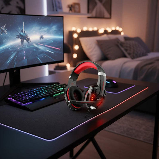 Stereo Gaming Headset with Mic for PS4 PS5 Xbox.