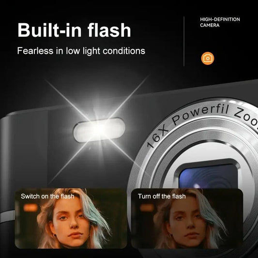 Digital Camera 1080P HD with 16X Zoom and 32GB Card.