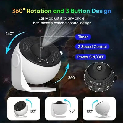 Galaxy Star Projector with 13 Discs USB.