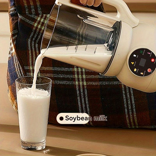 Automatic Nut Milk Maker with Rotating Cleaning Brush.