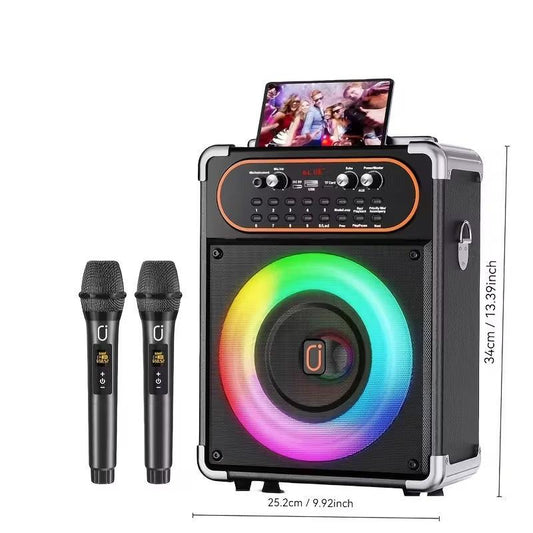 Wireless Karaoke Machine with Dual Microphones.