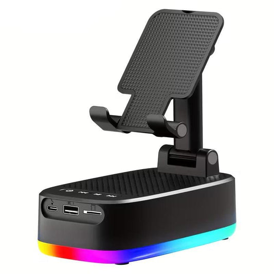 Wireless Speaker with Phone Holder and Power Bank.