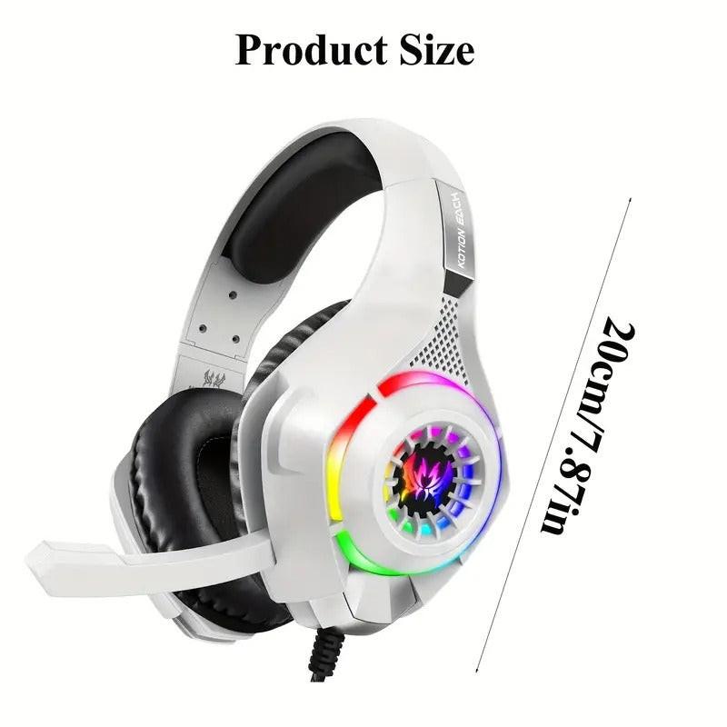 Gaming Headset with Mic & LED Lights.