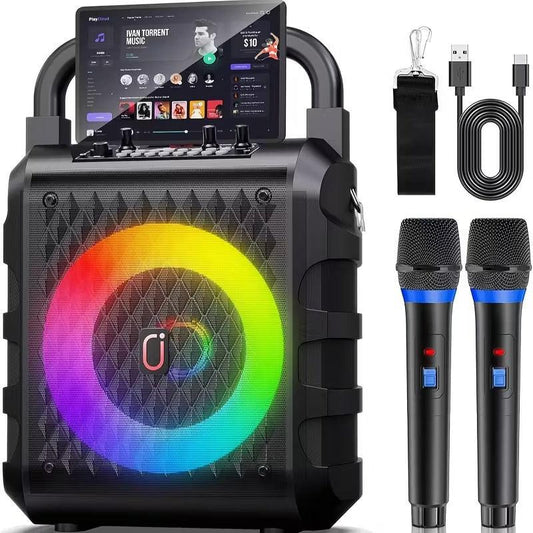20W Portable Karaoke Speaker with Dual Wireless Mics.