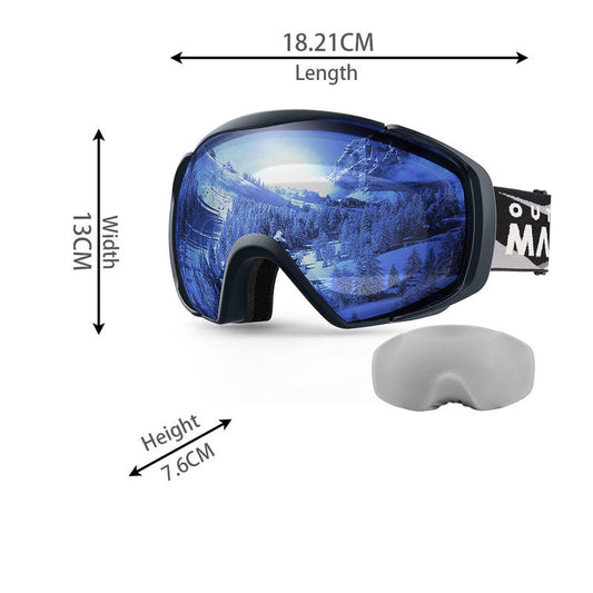 OutdoorMaster Ski Goggles with Cover Snowboard Snow Goggles OTG Anti-Fog -100% UV Protection-OM-18.