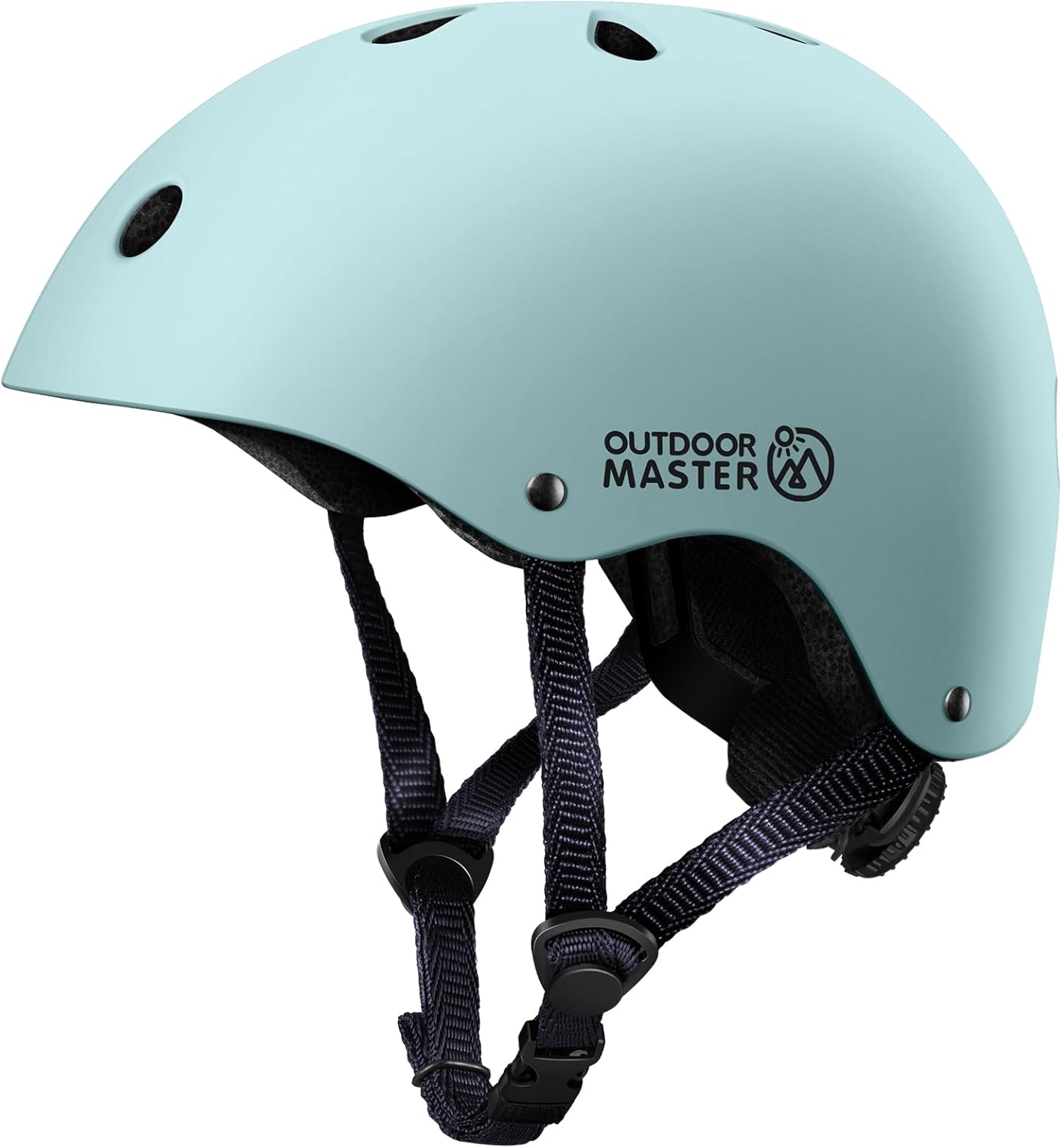 OutdoorMaster Youth & Kids Bike Helmet - Adjustable Multi-Sports Skateboard Helmet with Removable Liners for Balance Bike, Toddler Scooter, One Wheel Hoverboard-Mint Green-Small.