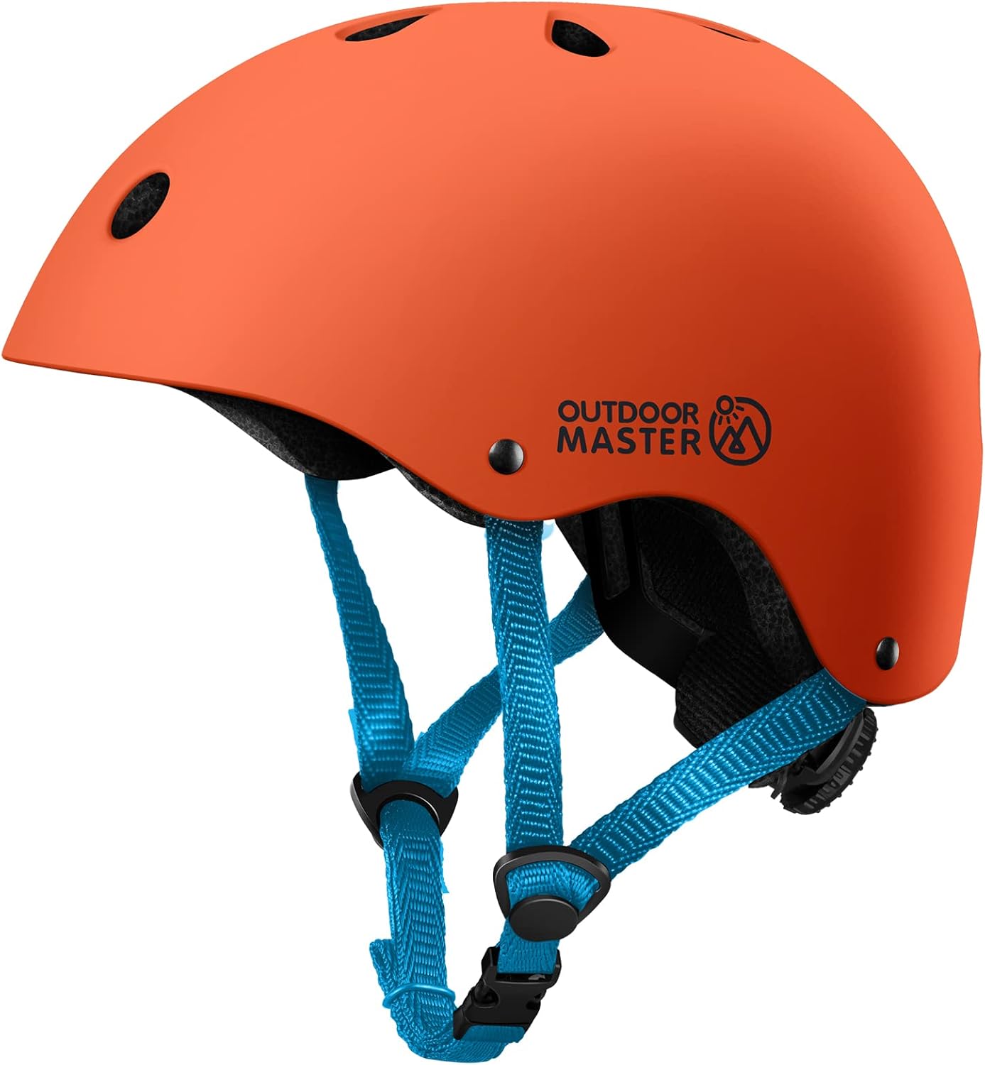 OutdoorMaster Youth & Kids Bike Helmet - Adjustable Multi-Sports Skateboard Helmet with Removable Liners for Balance Bike, Toddler Scooter, One Wheel Hoverboard-Orange-Small.