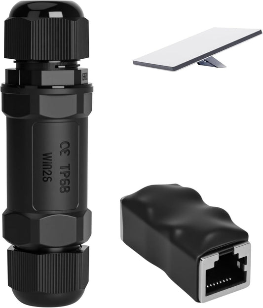 Starlink Ethernet  Connector,RJ45 Coupler, Ethernet Female to Female Extender with Lightning Protection and IP68 Waterproof,CAT8/CAT7/CAT6/CAT5E Cables.