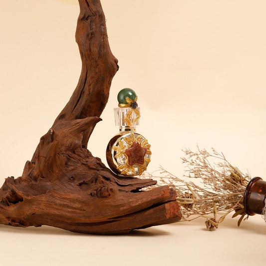 Healing natural crystal perfume bottle(25ml)-aventurine strawberry quartz.