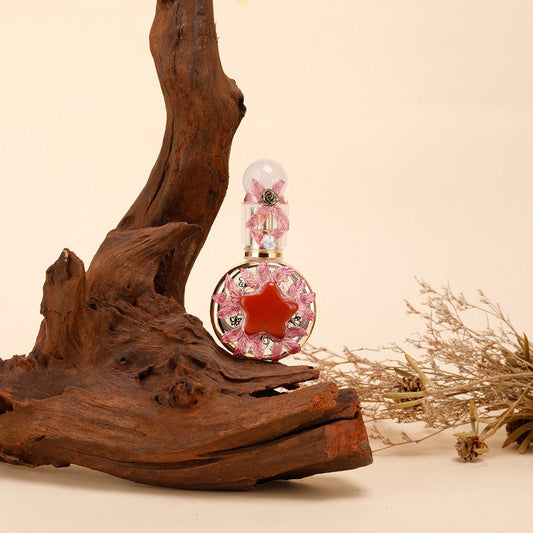 Healing natural crystal perfume bottle(25ml)-rose quartz red jasper.