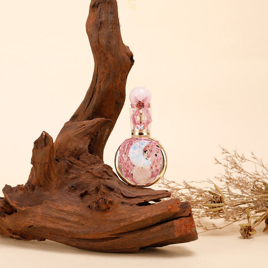 Healing natural crystal perfume bottle(25ml)-rose quartz agate.