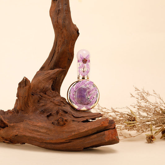 Healing natural crystal perfume bottle(25ml)-rose quartz amethyst.