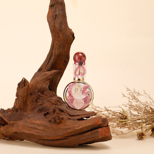 Healing natural crystal perfume bottle(25ml)-rose quartz red jasper.
