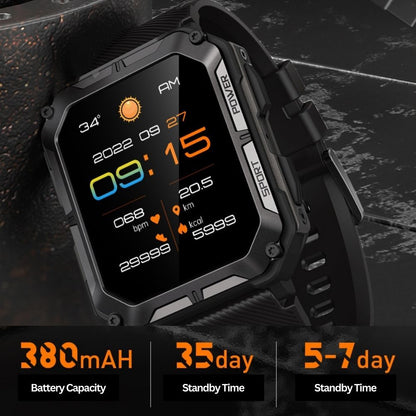Njord Gear Indestructible Tactical Smartwatch – Military Grade & Rugged - Black