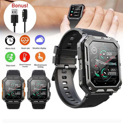 Njord Gear Indestructible Tactical Smartwatch – Military Grade & Rugged - Orange