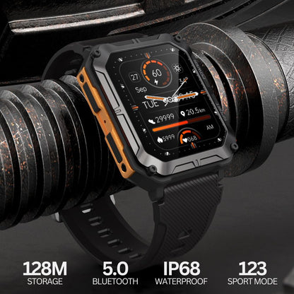 Njord Gear Indestructible Tactical Smartwatch – Military Grade & Rugged - Orange