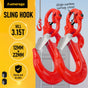 2SET 3.15T Sling Hook Heavy Duty Hammerlock/Slip Hook Kit With Swivel Winch & Safety Latch