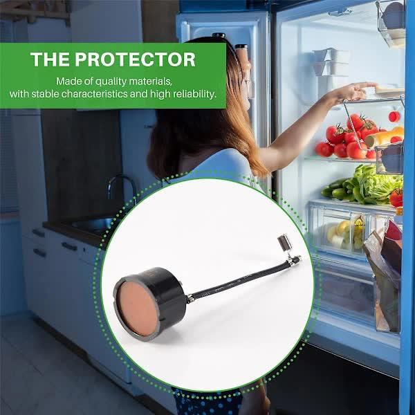 Thermal Overload Protector for Refrigerator Compressor Compatible with Hx1 1/3HP Black.