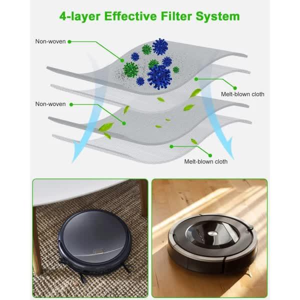 Vacuum Cleaner Bags Compatible with iRobot Roomba i7 i7+ i3 i3+ i4 i4+ i6, 10 Pack.