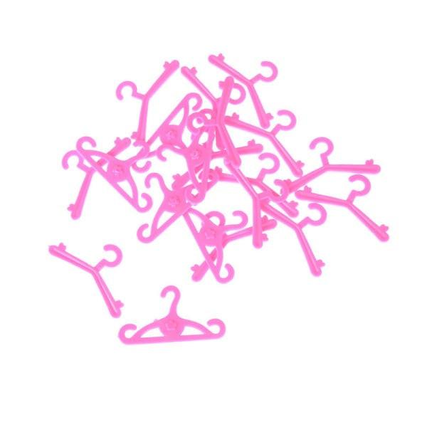 20 pcs/lot Pink Hangers Dress Clothes Accessories For Barbie Doll 0.