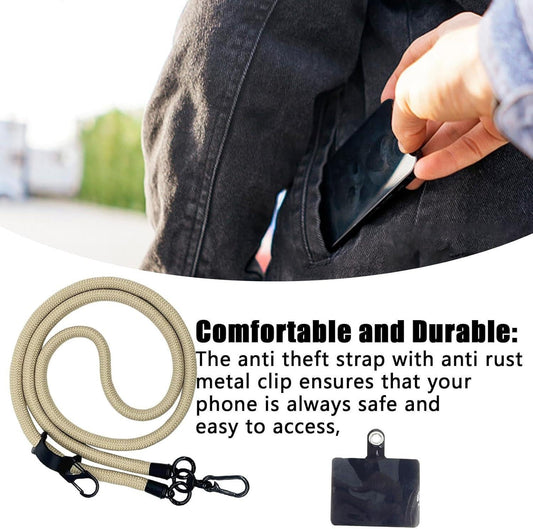 Thick Rope Phone Lanyard 10MM Mobile Strap Neck Holder Compatible with Apple Compatible with Samsung.