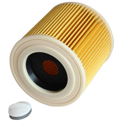 2x Cartridge Filter for Vacuum Cleaner, Compatible with KÃ¤rcher WD2 WD3 MV3 MV2 A2004 A2054 A2204 A2656.
