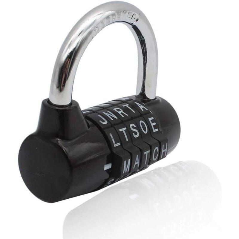 Waterproof and Rustproof 5 Letter Combination Lock for Cabinets, Schools, Businesses, and Homes.