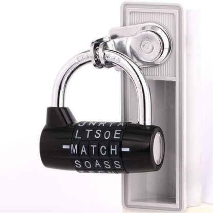 Waterproof and Rustproof 5 Letter Combination Lock for Cabinets, Schools, Businesses, and Homes.