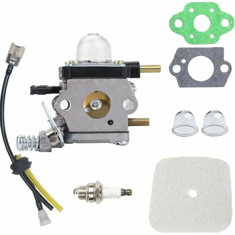 Mantis Tiller Parts Carburetor C1U-K54A with Air Filter Repower Kit for Mantis 2-Stroke 7222 7222E 7222M 7225 7230 7234 7240 7920 7924,.